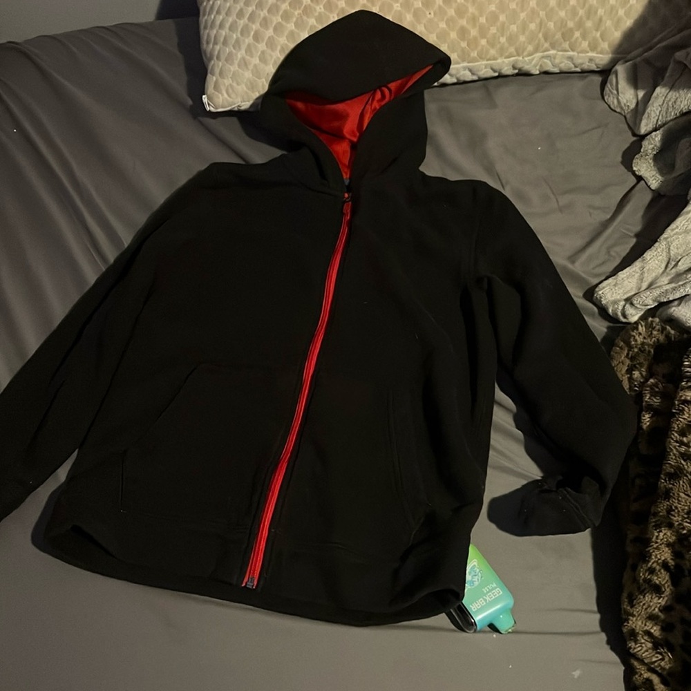 Tek Gear Red zipper Black ZipUp Hoodie
